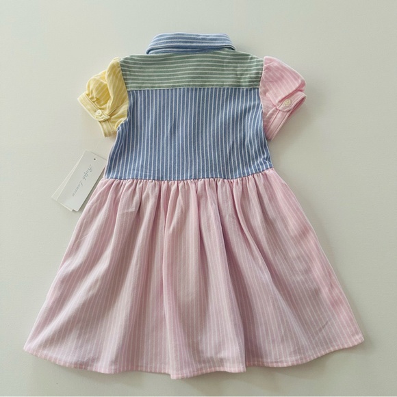 Ralph Lauren 18 Months Baby Girl Dress NWT Spring Summer Pink Blue Green Yellow - Picture 3 of 6